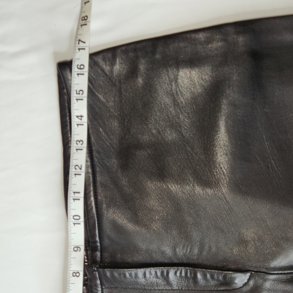 VINTAGE 90's Christian Lauren Paris Buttery Soft Leather Pants, Black, 10 - Picture 12 of 13